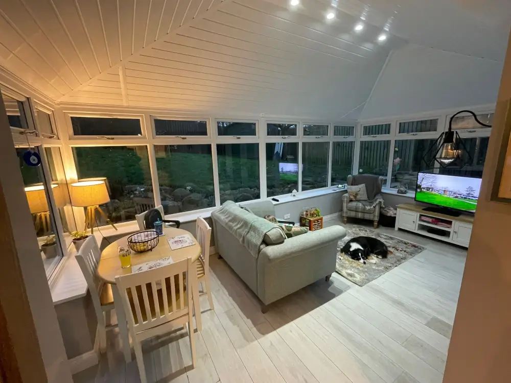 Plaster finish conservatory insulation